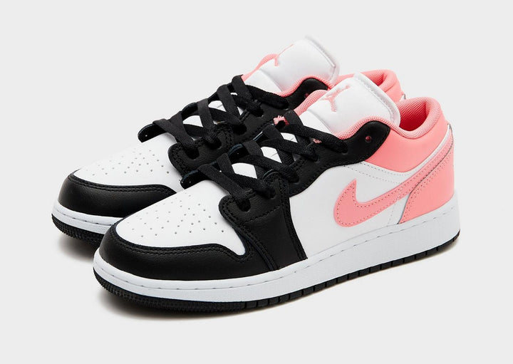 JORDAN AIR 1 LOW BLACK WHITE PINK GAZE GS