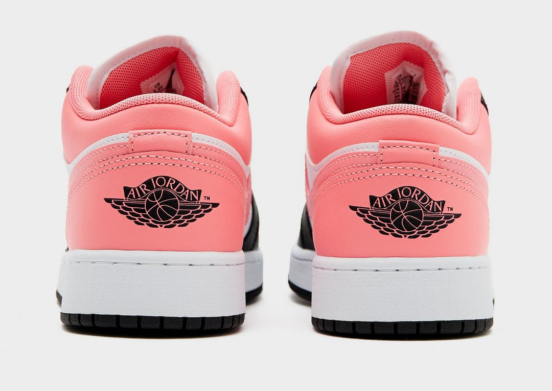 JORDAN AIR 1 LOW BLACK WHITE PINK GAZE GS