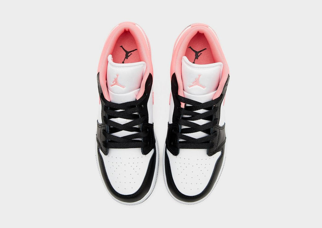 JORDAN AIR 1 LOW BLACK WHITE PINK GAZE GS
