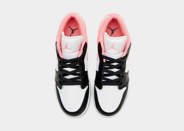 JORDAN AIR 1 LOW BLACK WHITE PINK GAZE GS