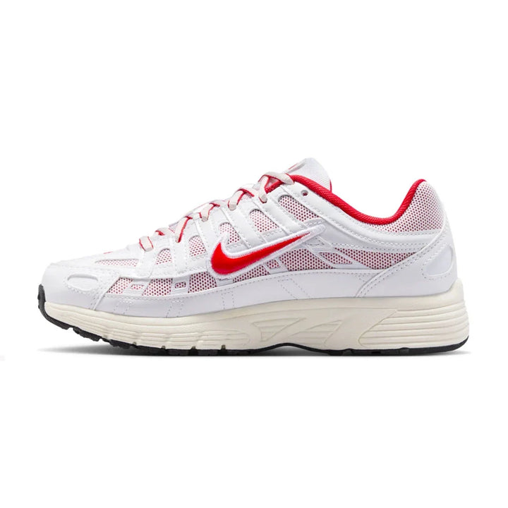 NIKE P-6000 WHITE UNIVERSITY RED SAIL BLACK
