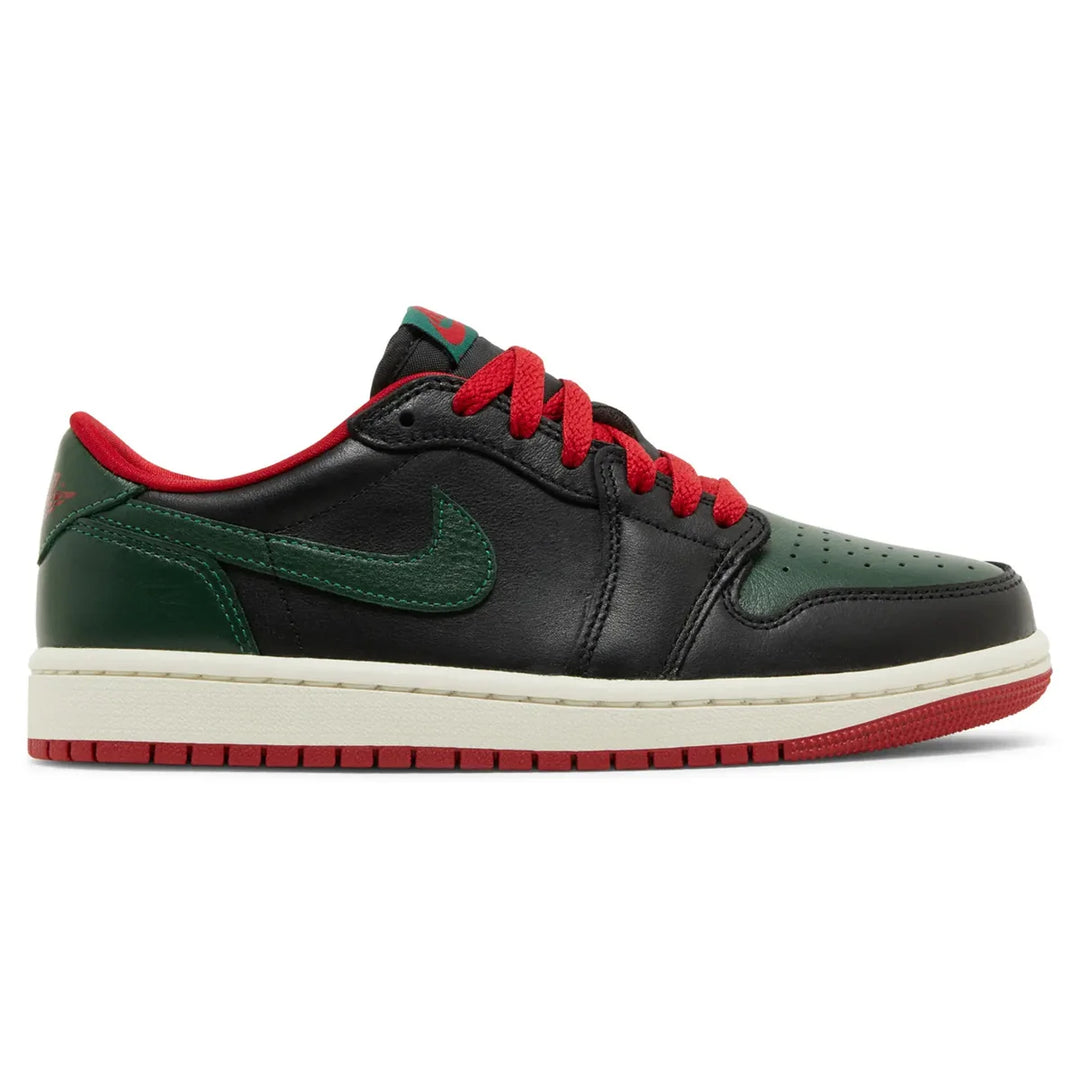JORDAN AIR JORDAN 1 RETRO LOW OG BLACK GORGE GREEN W