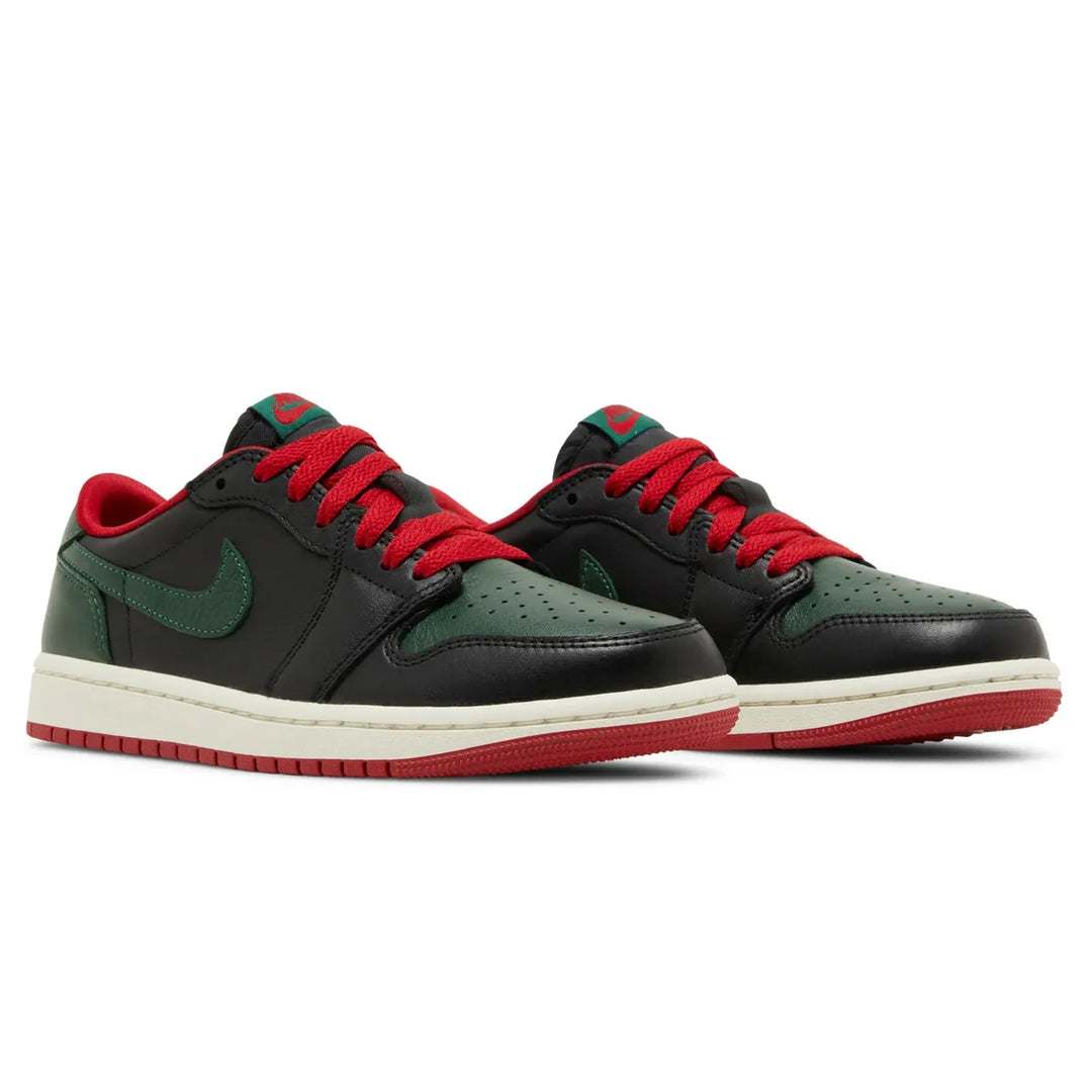 JORDAN AIR JORDAN 1 RETRO LOW OG BLACK GORGE GREEN W