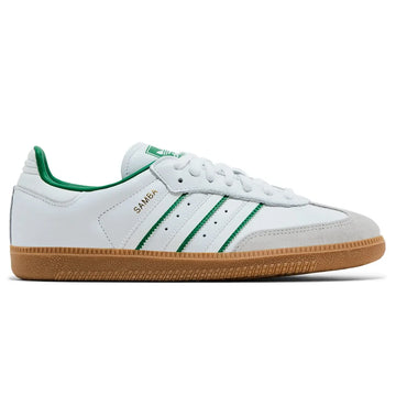 ADIDAS SAMBA OG CLOUD WHITE GREEN — Stock