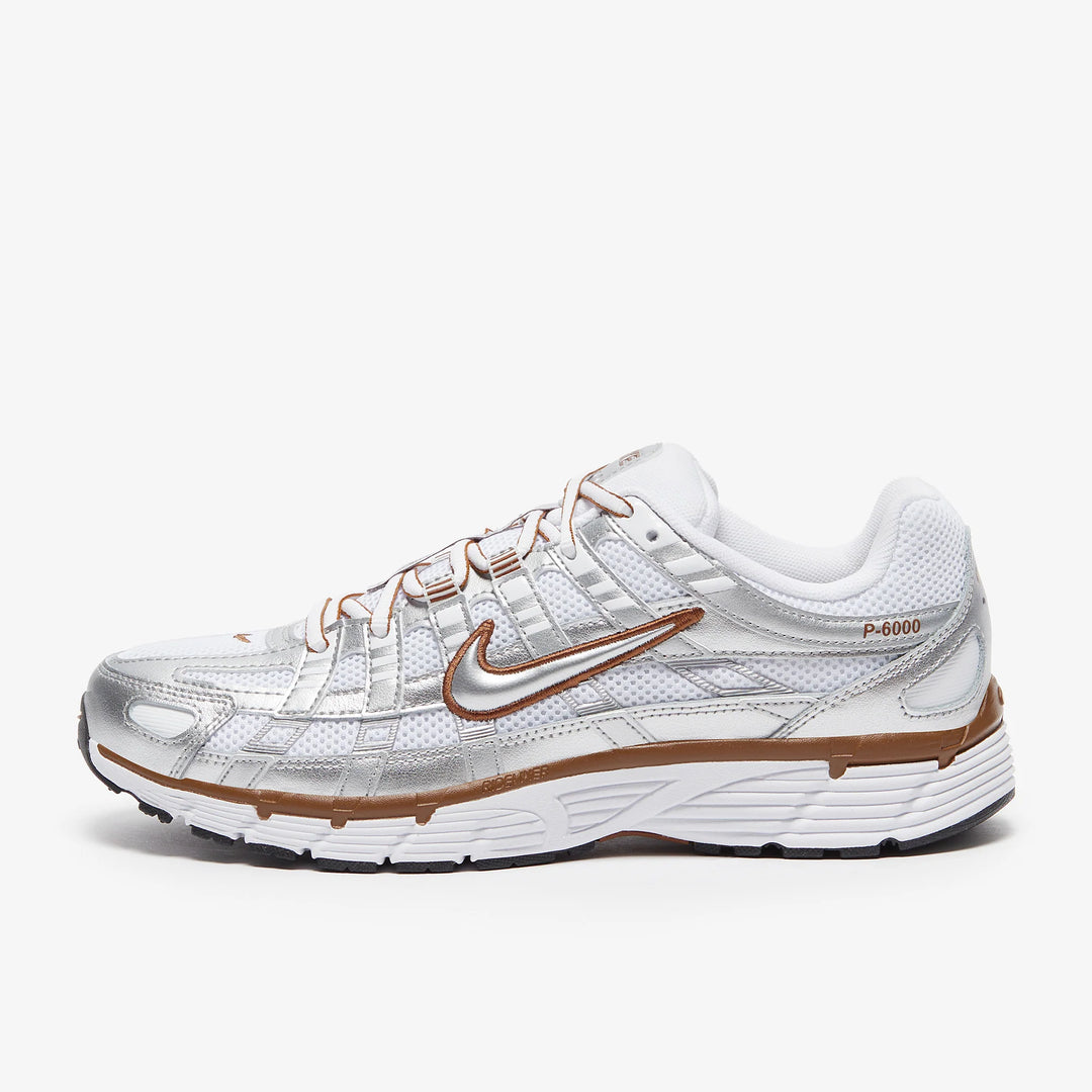 NIKE P-6000 WHITE METALLIC SILVER LT BRITISH TAN