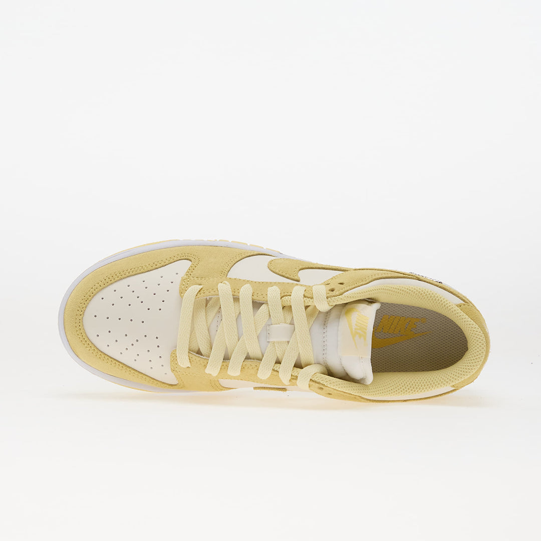NIKE DUNK LOW SAIL/ SOFT YELLOW-WHITE-METALLIC SILVER