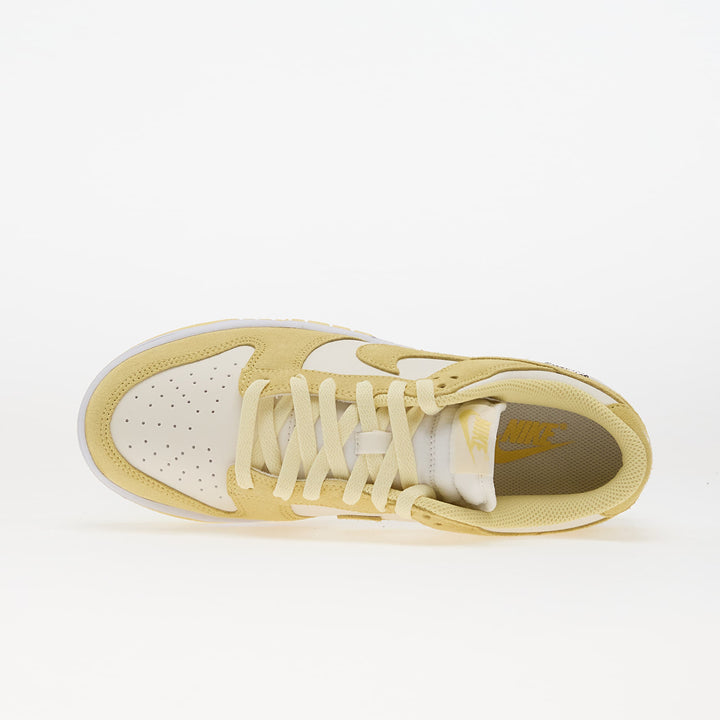NIKE DUNK LOW SAIL/ SOFT YELLOW-WHITE-METALLIC SILVER