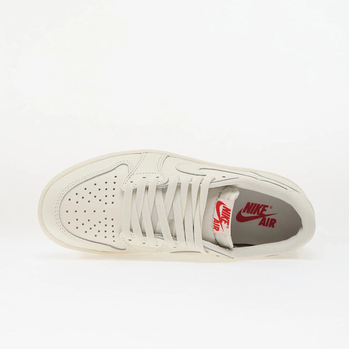 AIR JORDAN 1 RETRO LOW SAIL/ SAIL-UNIVERSITY RED