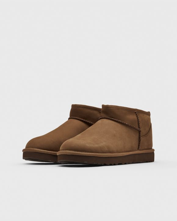 UGG WMNS CLASSIC ULTRA MINI NUBUCK DARK CHESTNUT