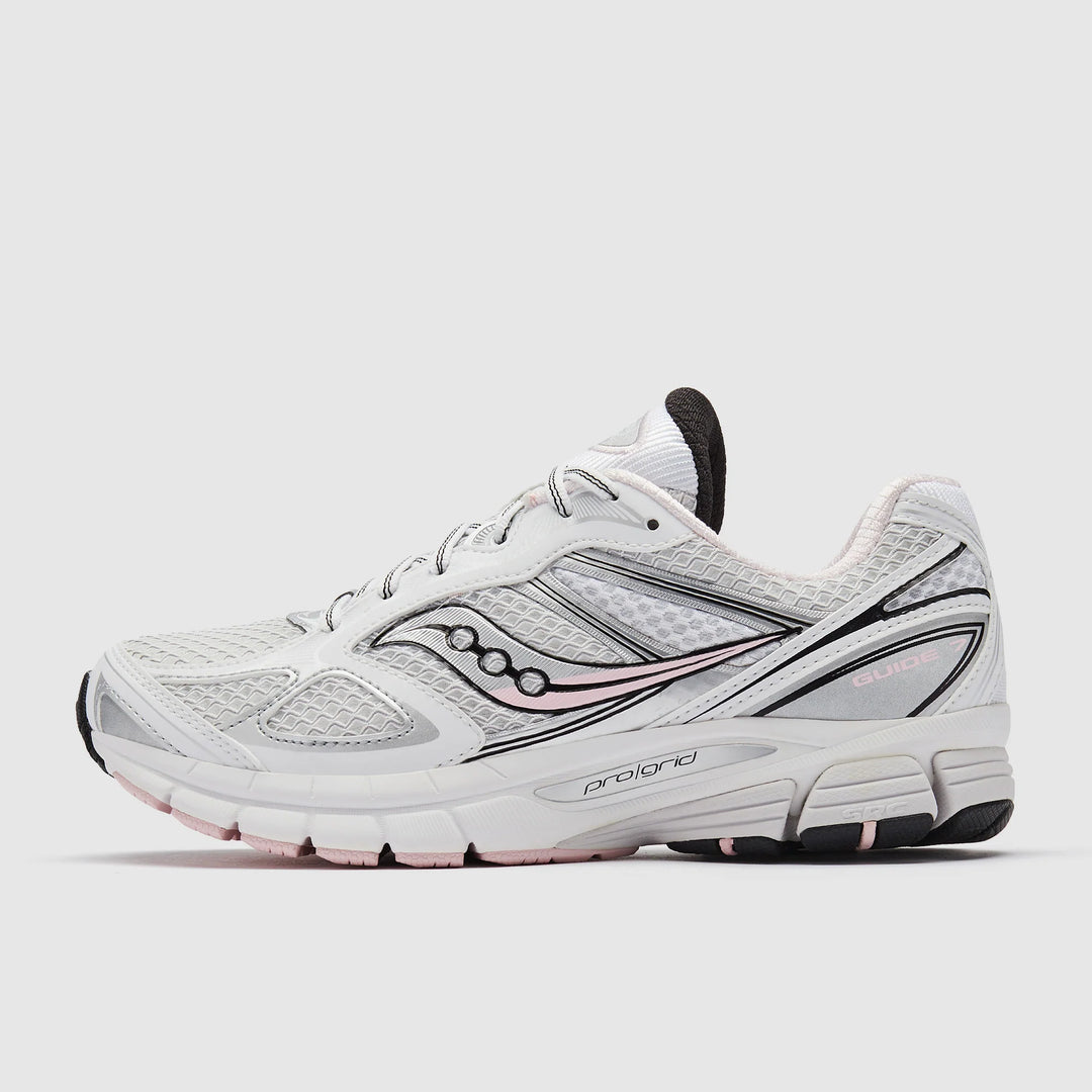 SAUCONY WOMENS PROGRID GUIDE 7 WHITE PINK