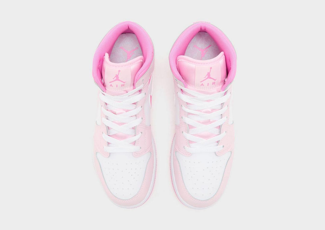 JORDAN AIR 1 MID WHITE PINK GS