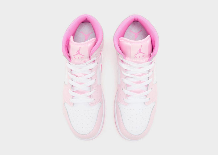JORDAN AIR 1 MID WHITE PINK GS
