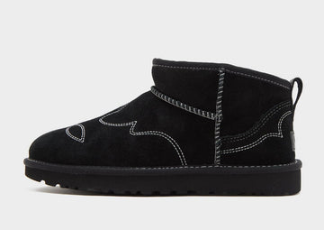 UGG CLASSIC ULTRA MINI WESTERN BOOT WOMEN'S BLACK