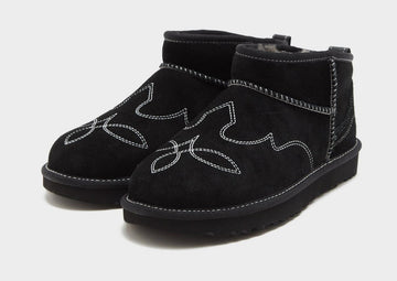 UGG CLASSIC ULTRA MINI WESTERN BOOT WOMEN'S BLACK