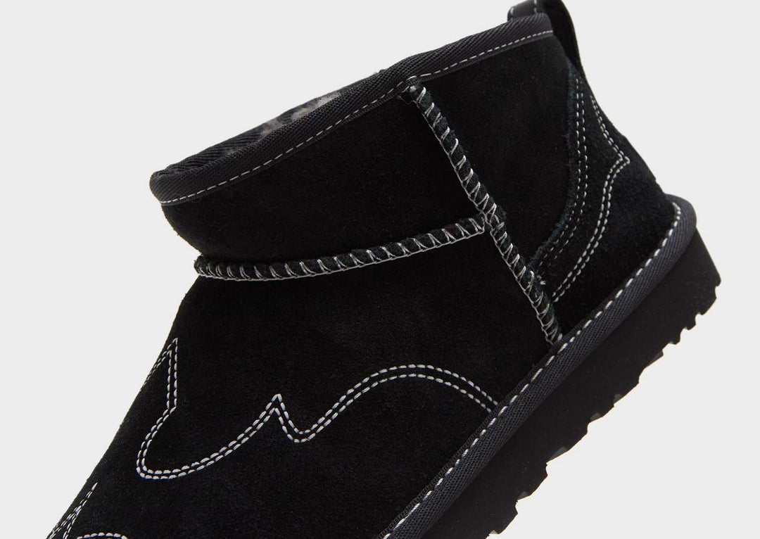 UGG CLASSIC ULTRA MINI WESTERN BOOT WOMEN'S BLACK