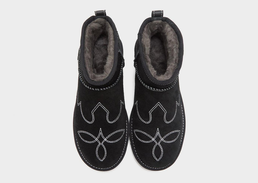 UGG CLASSIC ULTRA MINI WESTERN BOOT WOMEN'S BLACK
