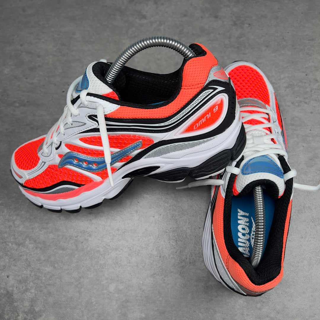 SAUCONY PROGRID OMNI 9 SPEED SHADES SILVER ORANGE