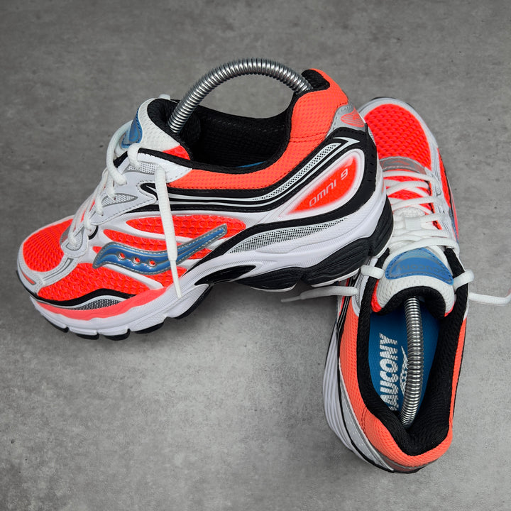 SAUCONY PROGRID OMNI 9 SPEED SHADES SILVER ORANGE