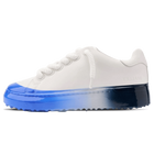 MALLET GRFTR LITE MEN'S WHITE BLUE OMBRE DIP LEATHER TRAINERS