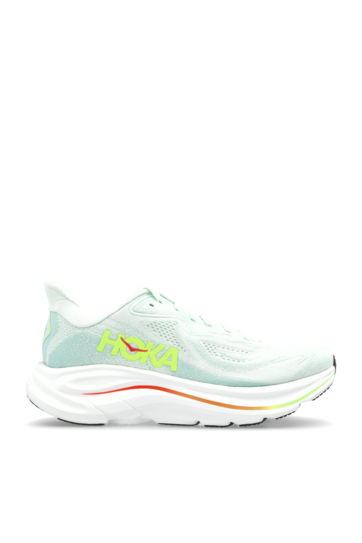 HOKA ONE ONE CLIFTON 10 SEA GLASS NEON FLAME WOMENS