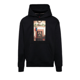 AIR JORDAN JUMPMAN CHIMNEY FLEECE PULLOVER HOODIE 'BLACK/GYM RED'