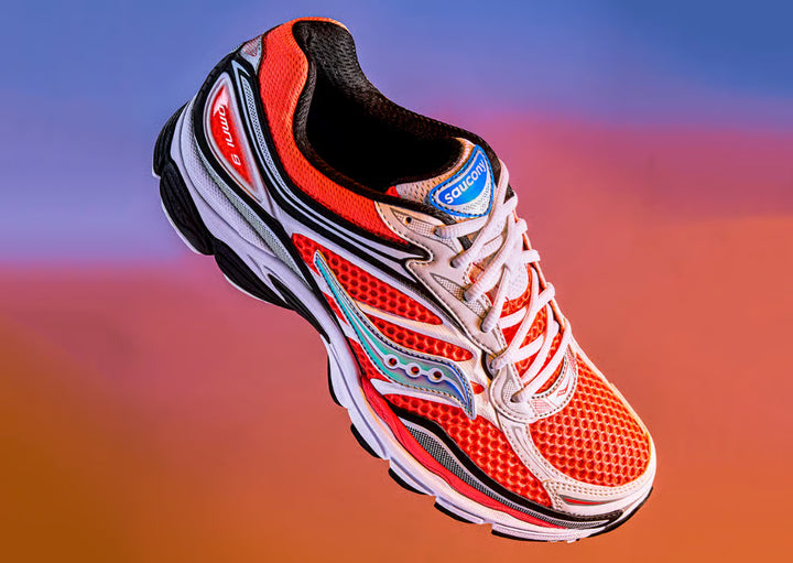SAUCONY PROGRID OMNI 9 SPEED SHADES SILVER ORANGE