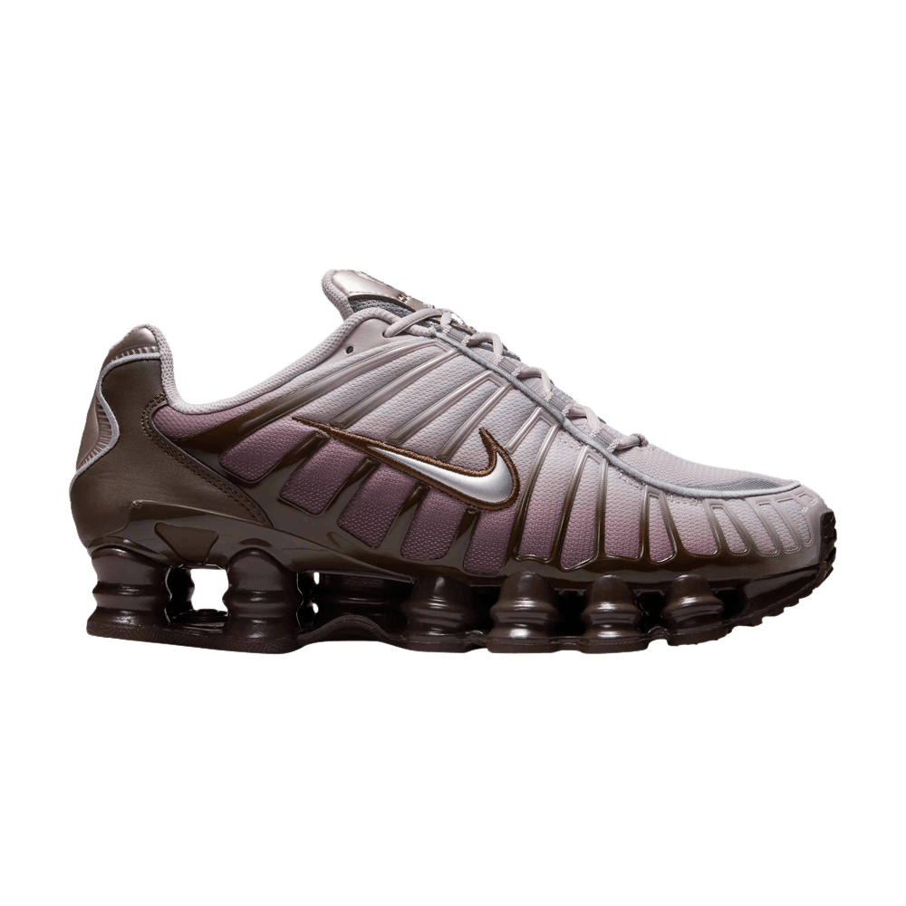 NIKE SHOX TL BAROQUE BROWN PLATINUM VIOLET METALLIC SILVER (WOMEN&