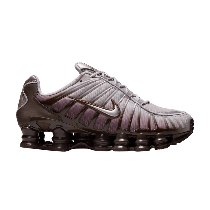 NIKE SHOX TL BAROQUE BROWN PLATINUM VIOLET METALLIC SILVER (WOMEN&