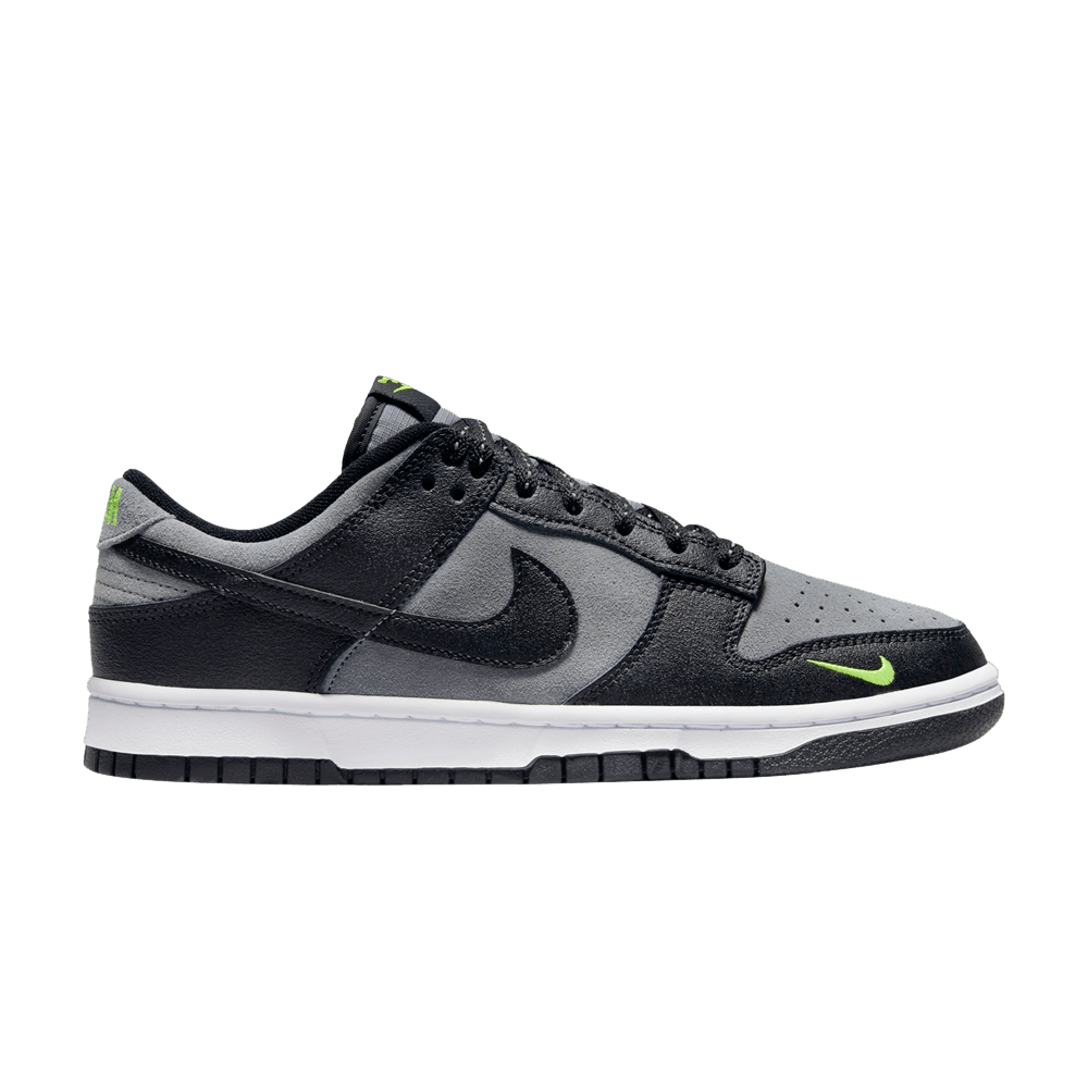 NIKE DUNK LOW BLACK COOL GREY VOLT MINI SWOOSH