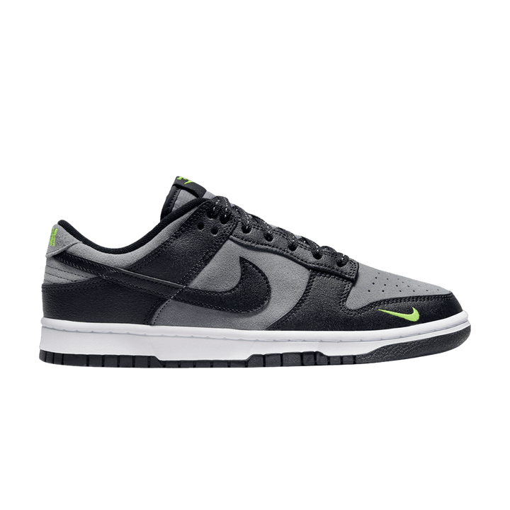NIKE DUNK LOW BLACK COOL GREY VOLT MINI SWOOSH
