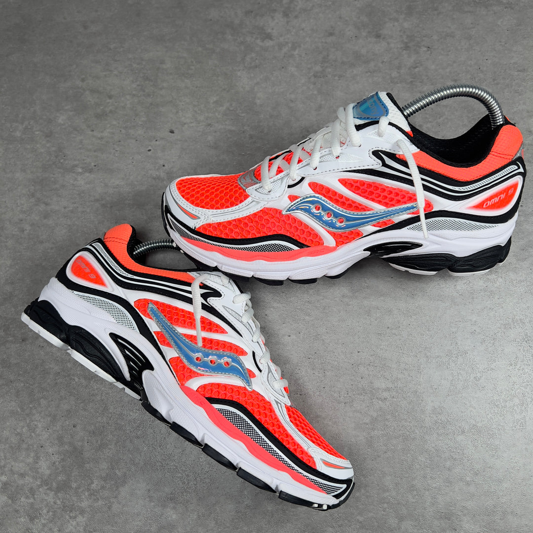 SAUCONY PROGRID OMNI 9 SPEED SHADES SILVER ORANGE