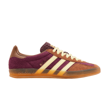ADIDAS GAZELLE INDOOR MAROON ALMOST YELLOW — Stock