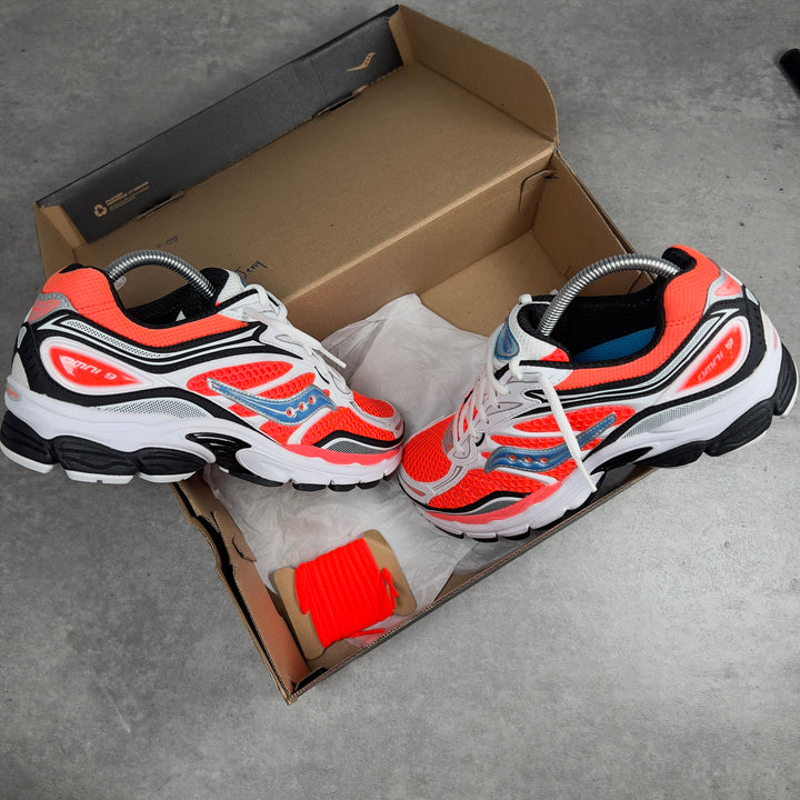 SAUCONY PROGRID OMNI 9 SPEED SHADES SILVER ORANGE