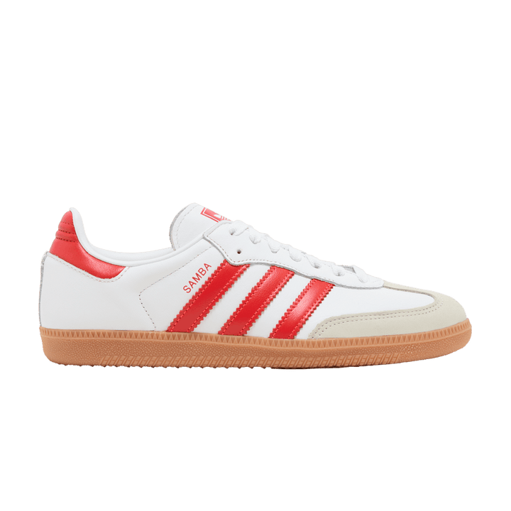 ADIDAS SAMBA OG WHITE SOLAR RED GUM (WOMEN&