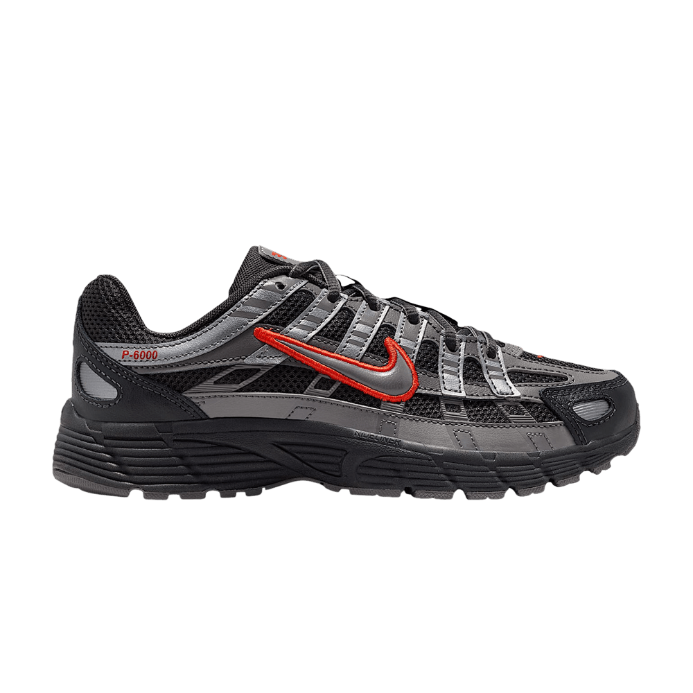 NIKE P-6000 ANTHRACITE PICANTE RED METALLIC COOL GREY (GS)