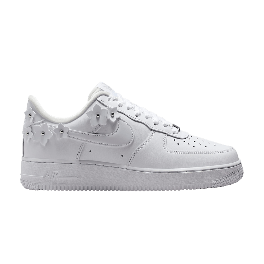 NIKE AIR FORCE 1 LOW '07 FLORETTE WHITE WOLF GREY (WOMEN'S) — Stock #1