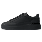 MALLET LANSBURY MEN'S BLACK LEATHER & NYLON TRAINERS