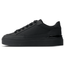 MALLET LANSBURY MEN'S BLACK LEATHER & NYLON TRAINERS