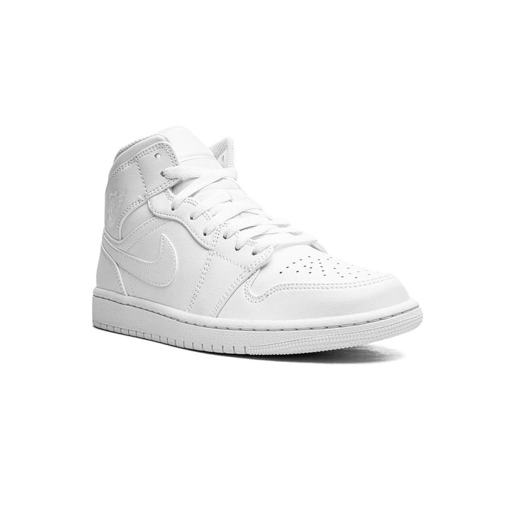 JORDAN 1 MID TRIPLE WHITE
