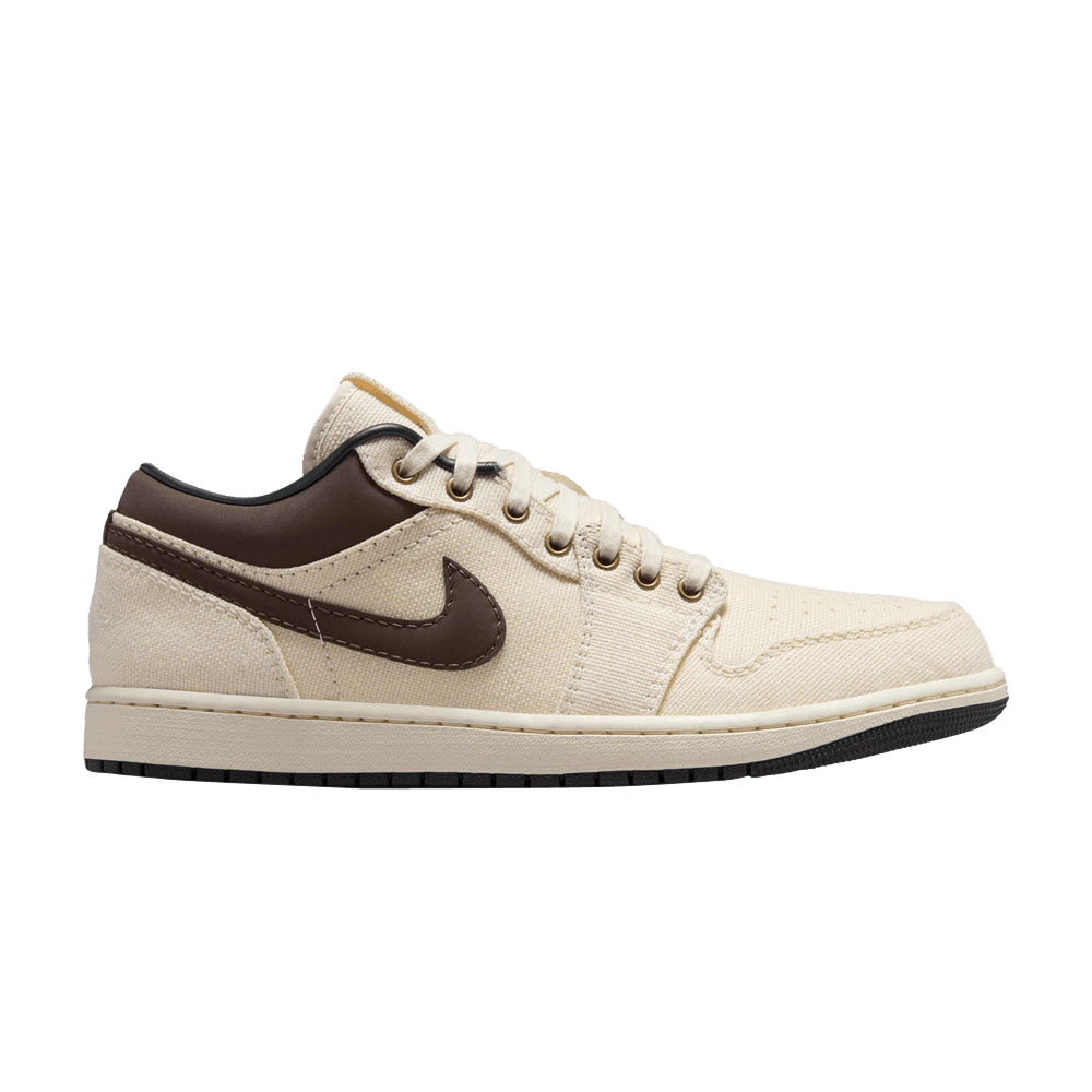 JORDAN 1 LOW PREMIUM PALE IVORY OFF NOIR BAROQUE BROWN