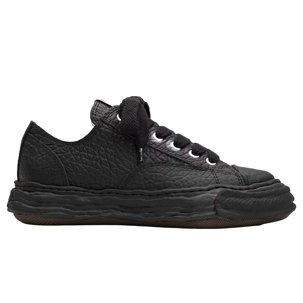 MAISON MIHARA YASUHIRO PETERSON 23 OG SOLE MONSTER LEATHER LOW TRIPLE BLACK