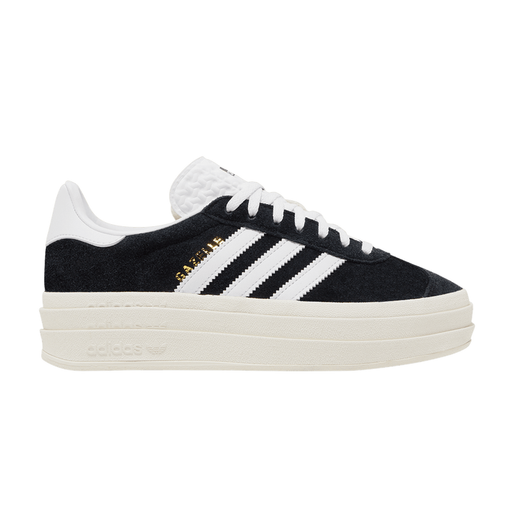ADIDAS GAZELLE BOLD CORE BLACK WHITE (WOMEN&