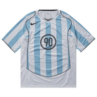 NIKE T90 DRI-FIT SOCCER JERSEY 'PSYCHIC BLUE/WHITE/BLACK/BLACK'