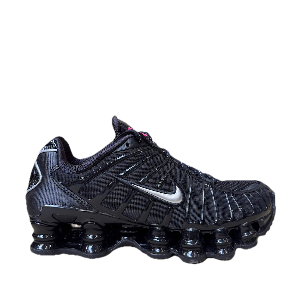 NIKE SHOX TL BLACK METALLIC SILVER HYPER PINK (WOMEN'S) — Stock