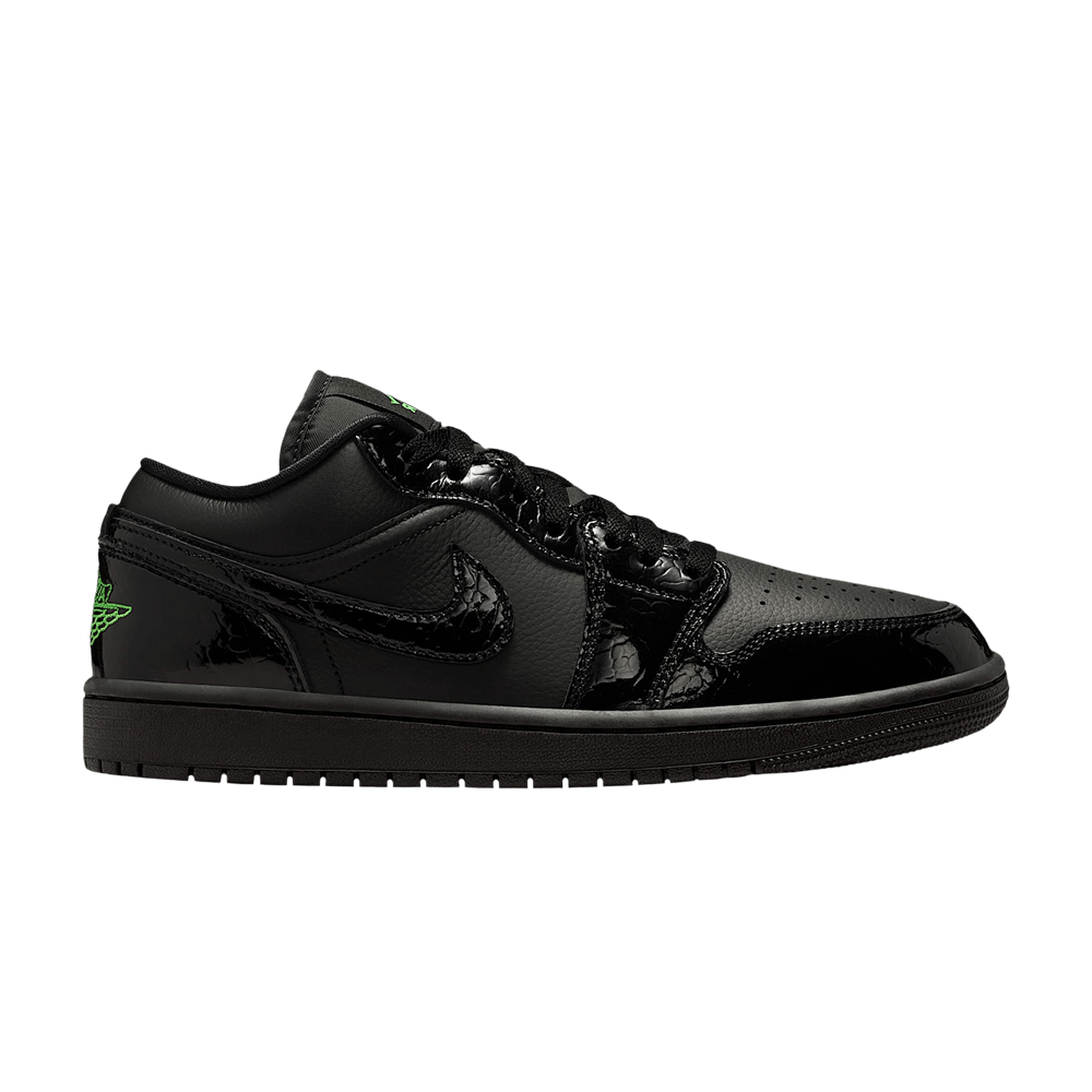 JORDAN 1 LOW SE BLACK CROC SCREAM GREEN (WOMEN&