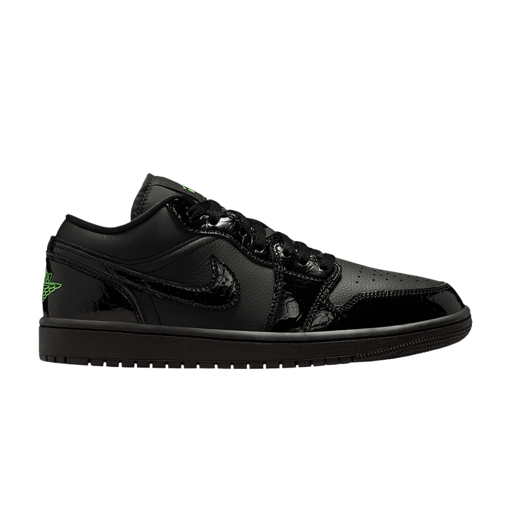 JORDAN 1 LOW SE BLACK CROC SCREAM GREEN (WOMEN&