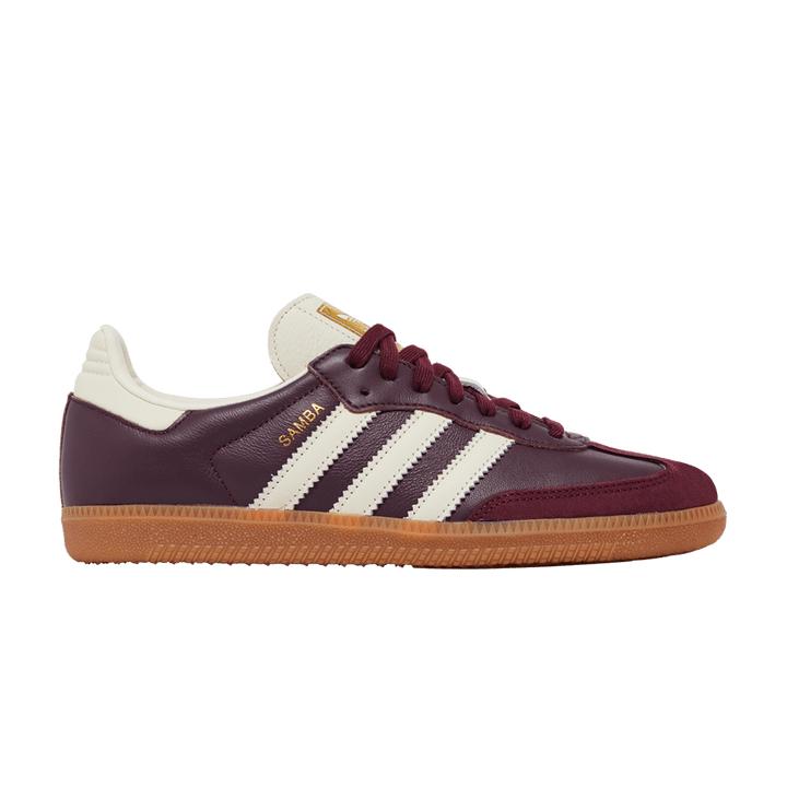 ADIDAS SAMBA OG MAROON GOLD METALLIC (WOMEN&