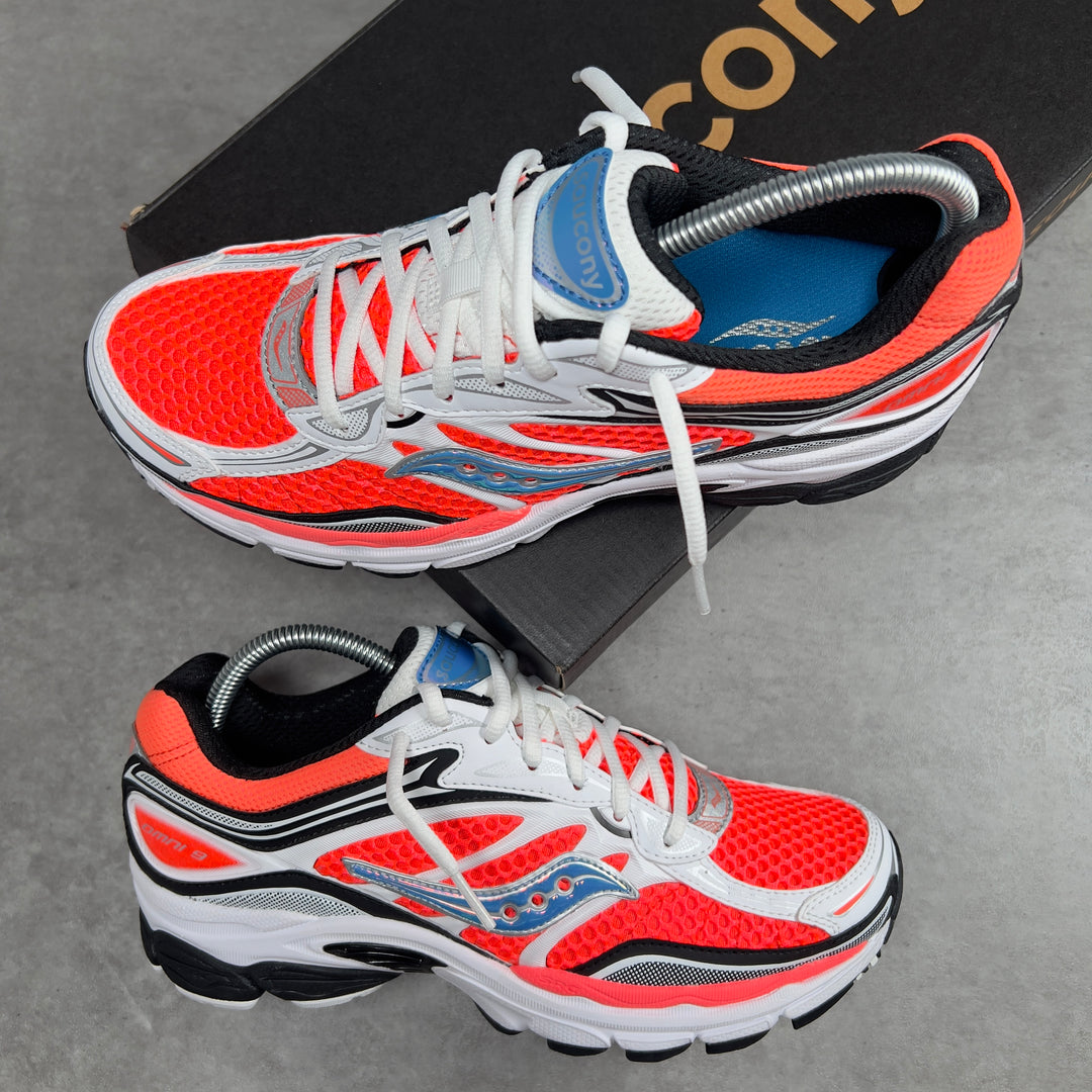 SAUCONY PROGRID OMNI 9 SPEED SHADES SILVER ORANGE