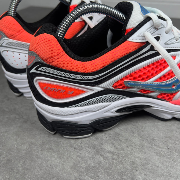 SAUCONY PROGRID OMNI 9 SPEED SHADES SILVER ORANGE
