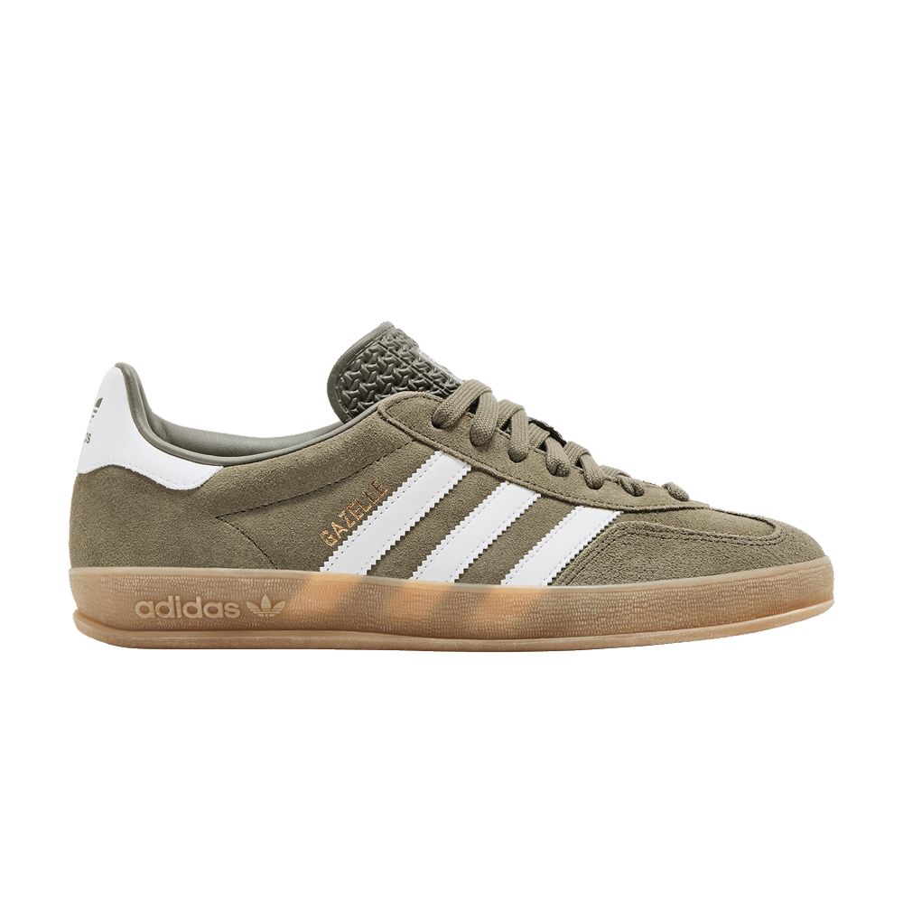 ADIDAS GAZELLE INDOOR OLIVE STRATA CLOUD WHITE GUM